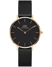 [Daniel Wellington] Petite Ashfield 32mm Gold Stainless Steel Quartz Watch in Black/Rose