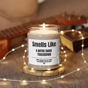 Smells Like Notre Dame Touchdown Candle Scented NFL Football Fighting Irish 9oz