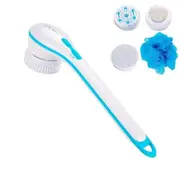 5 in 1 Electric Rechargeable Body Brush Long Handle Bath Shower Back Scrubber