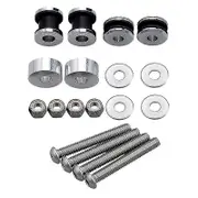 Motorcycle Sissy Bar Luggage Rack Docking Hardware Kit for 1984-2017 Softail Low FLSTC FXST Silver