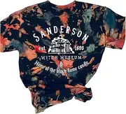 [VKEGNIO] Sanderson Sisters Halloween Shirt Women Sanderson Bed and Breakfast Tee Hocus Pocus Funny Tshirt Fall Casual Shirts