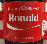 Share A Coke With Ronald Limited Edition Coca Cola Bottle 2015 USA