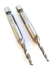 1/4" Hex Shank M3-0.5 M4-0.7 Countersink Drill Deburr Bit Set treading tool