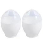 2pcs Visible Lid Steamed Egg Cup Plastic Egg Boiler Microwave Egg Cooker Kids