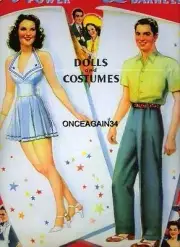 VINTAGE UNCUT 1941 TYRONE POWER & LINDA DARNELL PAPER DOLLS~#1 TOP REPRODUCTION
