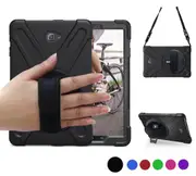 MCC Heavy Duty Strap Samsung Galaxy Tab A 10.1" S Pen P580 P585 Case Cover [Black]
