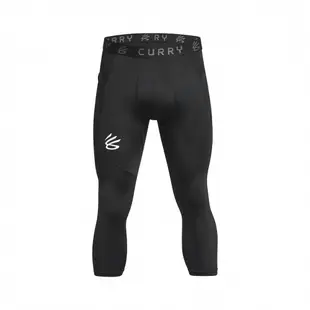 Under Armour 緊身褲 Curry Brand Legging 男款 黑 灰 親膚 透氣 快乾 束褲 籃球 UA 1379828003