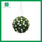 Artificial Sun Flower Hanging Topiary Ball 28cm UV Stabilised