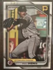 2024 Bowman PIttsburgh Pirates Base And Prospect Team Set 9 Cards Paul Skenes RC