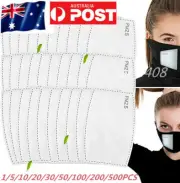 AU NOW 5 Layer PM 2.5 Face Mask Filter For Adult Anti Pollution Filters Pads