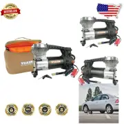 87P Portable Tire Inflator - 12V Battery Powered Air Compressor with LED Light