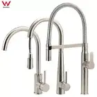 KYLINS Brushed Nickel Basin Mixer Spout Pull Out Round Kitchen Laundry Sink Tap