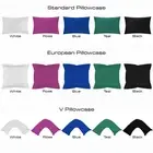 100% Cotton Pillow Case Percale Standard European V Shape Tri Boomerang Hotel
