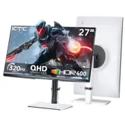 27 Inch White Gaming Monitor 300Hz/320Hz, QHD 1440P Fast IPS Computer 27-inch