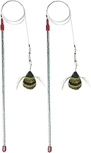Go Cat Cat Catcher Da Bee Cat Toy, Handmade in the USA (1 Bee) (2-Pack)