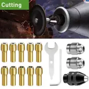 15PCS/Set Brass Collet Quick Change Chuck Accessory Shank Rotary Tool Dremel4485