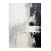 Black White Abstract Painting Canvas Print