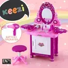 Keezi Kids Pretend Play Makeup Set Dressing Table Chair Girls Toys Children