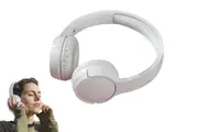 Wireless Bluetooth Headphones Foldable Over Ear HIFI Stereo Headset for Travel School-White
