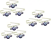 TOKIDNY Entomology Pins 9 Pcs Scarf Brooch Pin Cardigan Pin Shawl Brooch Pin Safety Pin Charm Evil Eye Shawl Pin Bonnet Costume Turkish Eye Brooch Scarf Lapel Pin Collar Brooches Hat Alloy