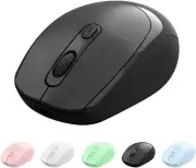 Wireless Mouse, Rechargeable Silent Mouse 2.4G Portable Wireless BT 5.2 Mouse