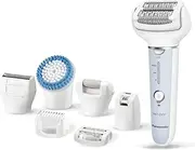 Panasonic ES-EY90-A503 Wet/Dry Epilator, Dual Disc with 60 Tweezers, 90° Swivel Head, 3 Speeds & LED Light, 30 Minutes Operation, Wireless, Hair Remover, Scissors and Foot Care Head