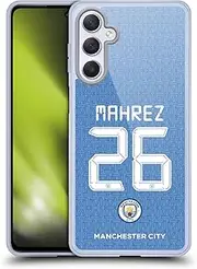 Head Case Designs Officially Licensed Manchester City Man City FC Riyad Mahrez 2021/22 Players Home Kit Group 2 Gel Case [Military Grade Protection] Compatible with Samsung Galaxy M54 5G