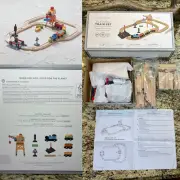 Pottery Barn Kids Wooden Electric Train Set Toy NEW