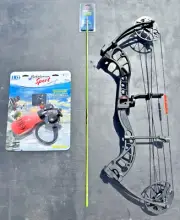 PSE D3 Black Bowfishing Bow Uprising Edition R Hand AMS Reel Snapshot Rest