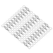 Fishing Barrel Swivel, 30Pcs 28lb Carbon Steel Terminal Tackle, Silver65