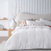 Accessorize Bedroom Collection Elma White Jacquard 3 Piece Comforter Set