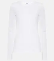 [Vince] Vince Essentials cotton-jersey T-shirt AU 14 white