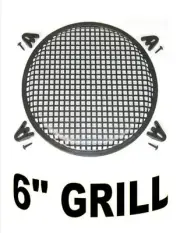 6" INCH WAFFLE SPEAKER SUB WOOFER METAL GRILL W/ CLIPS & SCREWS DJ CAR GR-6