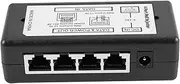 domoi 4 Port Poe Injector Poe Power Adapter Ethernet Power Supply Pin 4,5(+)/7,8(-) Input Dc12V-Dc48V for IP Camera