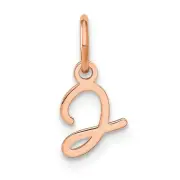 14K Rose Gold Upper case Letter J Initial Charm