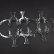 100x Dental Cheek Retractor C-Type w/ Handle Autoclave Wing Polypropylene Clear