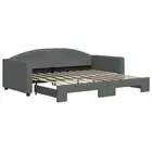 Daybed 2-in-1 Sofa Bed Single Sofa Couch 90x190 cm Dark Grey Fabric vidaXL