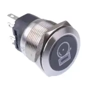 Alarm' Red LED Momentary 22mm Vandal Push Button Switch SPDT 12V