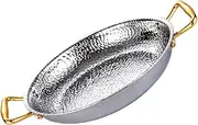 KICHOUSE Stainless Steel Serving Plate Food Tray for Seafood Pasta Design Easy to Clean for Home Cooking Entertaining