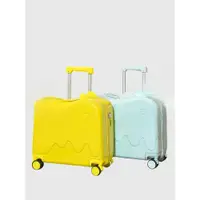 在飛比找ETMall東森購物網優惠-兒童拉桿箱可坐可騎18寸登機旅行箱男女可愛造型萬向輪遛娃行李