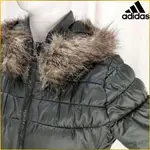 日本二手衣 連帽外套 ADIDAS 女 M號 連帽收腰防風外套 中長版 衍縫鋪棉外套 ADIDAS 愛迪達 AF608A