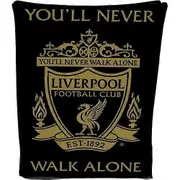 Liverpool FC Fleece Crest Blanket Black/Gold One Size