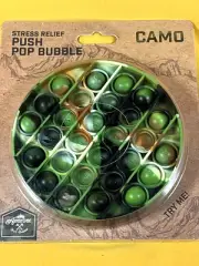 Push Pop Bubble Fidget Toy Camouflage Stress Relief Sensory Autism Kids NEW!