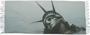 [AIXIWAWA] Women's Pashminas Scarf Broken Statue Of Liberty Print, Shawls Wrap Lightwight with Tassel for Evening Dress Dinner Party, Multicolor