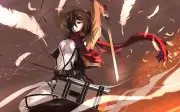 Anime Attack On Titan Mikasa Ackerman Gaming Mat Desk 2202