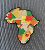 Pan Africa African Map Flag Embroidered Iron On Sew On Patch NEW