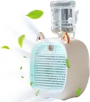 Generico Portable AC Fan | USB Air Conditioner Fans with 3 Adjustable Speeds - Mini Fountain Cooling Fans, USB Fan with Large Battery for Dormitory