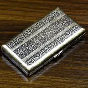 Vintage Metal Cigarette Case, Thin Cigarette Case, Can Hold 20 Cigarettes