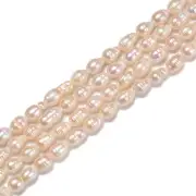 Fresh Water High Quality AAA Pearl Baroque Beads Size 5x6mm 5x8mm 15'' Strand
