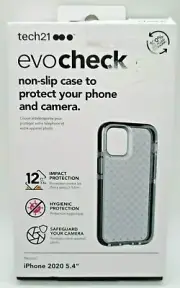 Tech21 EVO CHECK Slim Protective Case For iPhone 12 Mini (5.4”) 2020 Black NEW